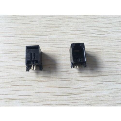 120 pcs 4P4C Modular Network PCB Jack Connector Side entry Without flange