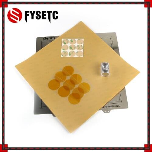 300x300mm Spring Steel Sheet +PEI+Magnet For Becoming Magnetic Hot Bed Build Surface Plate For CR-10S Lulzbot