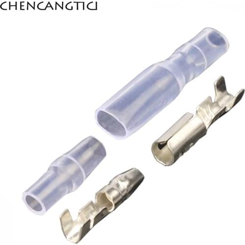 50 Pcs Auto Wire Bullet Butt Cold-Pressed Quick Connection Splice Terminal For Elcetric Connector Crimp Loose Pins DJ211-3.5A