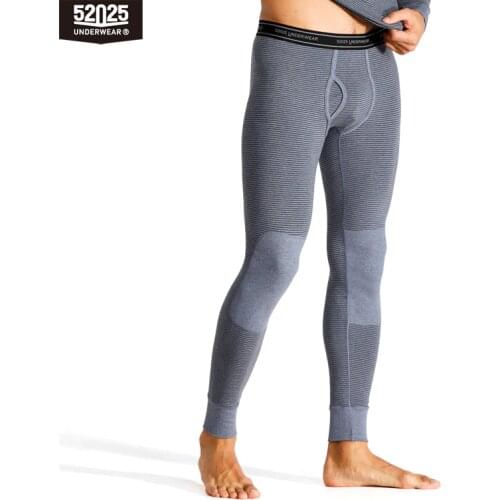 52025 Warm Men Thermal Leggings with Panels Cotton Fleece-lined Winter Thermal Pants Breathable Seamless Leggins Thermo Botttoms