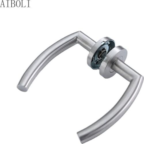 58.72. Single Tongue Split Lock Simple Stainless Steel Security Door Handle Glass Door Door Handle