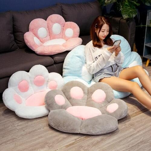 80*70cm Surrounded By Lovely PAWS Half Office Chair Cushion Pillow Lazy Cats Paw Cushion Sofa Toys