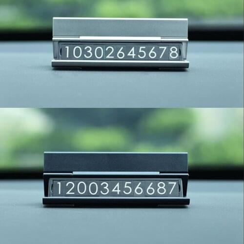 2PCS Car Temporary Parking Card Luminous Hidden Switch Auto Mobile Phone Number Parking Card Auto Accessories Car-styling