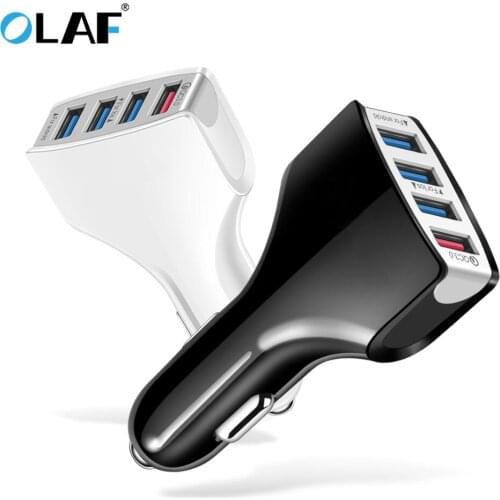 OLAF Car Charger Quick Charge 3.0 Car-Charger 4 Ports Fast Car phone Charger USB Car Chargers for Samsung Xiaomi iPhone QC 3.0