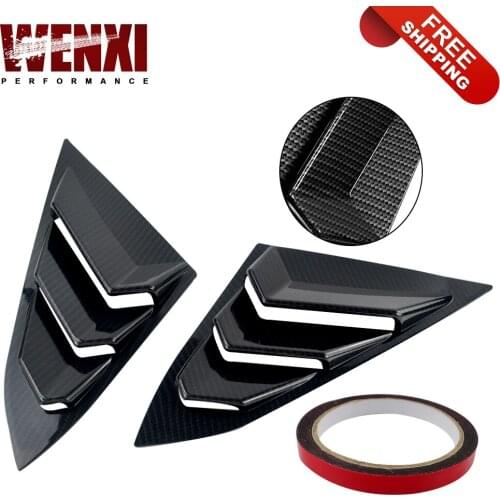 Free Shipping Rear Window Quarter Side Vent Window Louvers Scoop Cover For Honda Civic 10th 2016 2017 Car-styling Parts