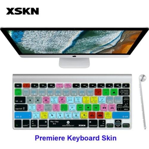 XSKN for Apple Wireless Keyboard Adobe Premiere Pro CC Silicone Shortcut Hotkey Keyboard Skin Cover /Bluetooth Magic Keyboard