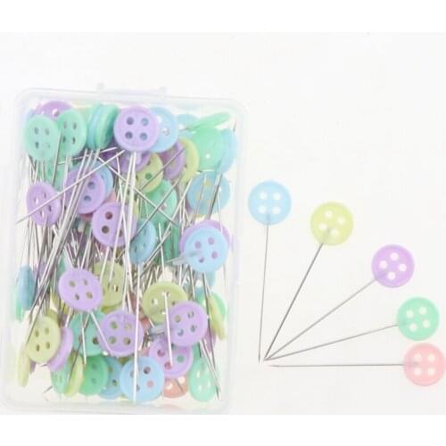 Button bead needle sewing fitting tools, colored bead needle straight needle embroidery pin