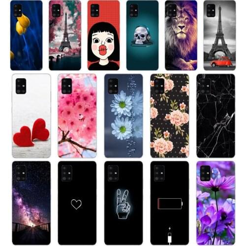 C For Samsung Galaxy A51 Case soft TPU Silicon Back Cover For Samsung A51 A515 6.5inch coque bumper Skin shockproof cute cartoon