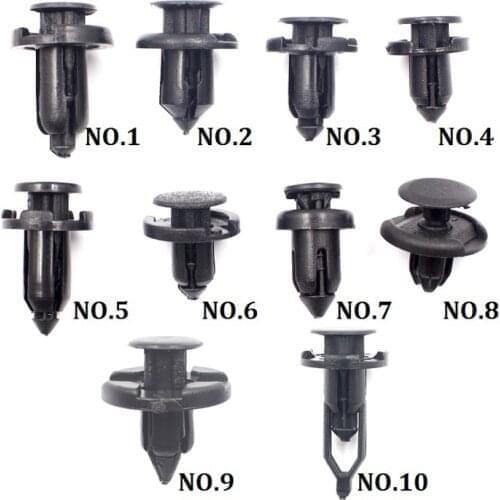 Black Plastic Rivets for Honda Toyota Nissan Subaru Car Fender Bumper Clip Retainer Push Pin 7.5mm 8mm 9mm 10mm Quick delivery