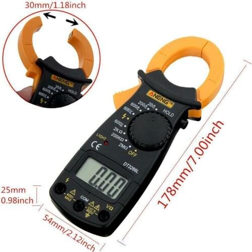 DT3266L Digital Clamp Meter Multimeter Digital Professional Tester Tester Current Amper Voltage Electrical H8K2