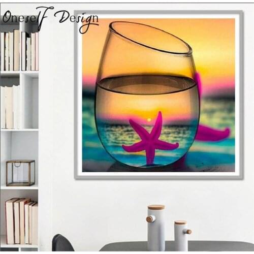 Diy Diamond Painting Sea view Diamond Embroidery Full Set DIY Diamond Mosaic Sale Beaded Embroidery Animals Mothers Day Gift