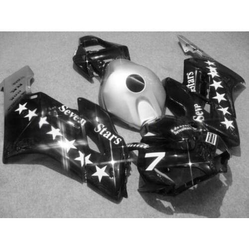 Dor-Black silver ABS Plastic Fit For CBR1000RR CBR1000 CBR 1000 2004 2005 04 05 Moto Custom Made Motorcycle Fairing Kit