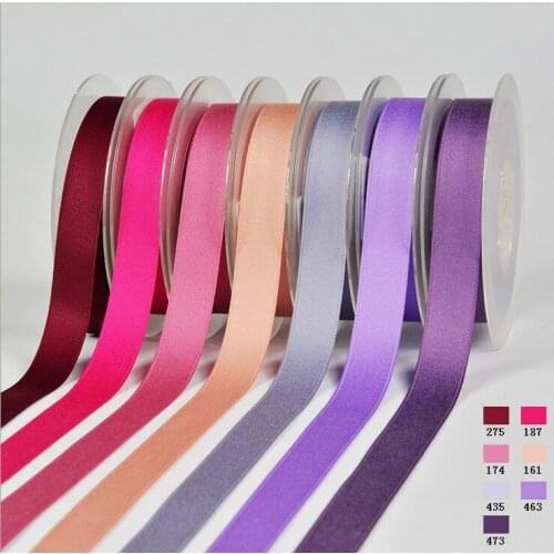 YOFAY 1/2" 13mm Polyester Cotton Double Face Satin Ribbon For Hairpin Gift Wrapping DIY Craft Supply Material Party Accessory