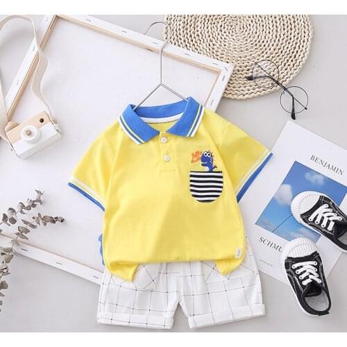 2021 New Summer Boys Outfits Dinosaur T-Shirt+Shorts 2pc Set Toddler Boy Clothes Children Toddle Casual Clothing Tracksuit