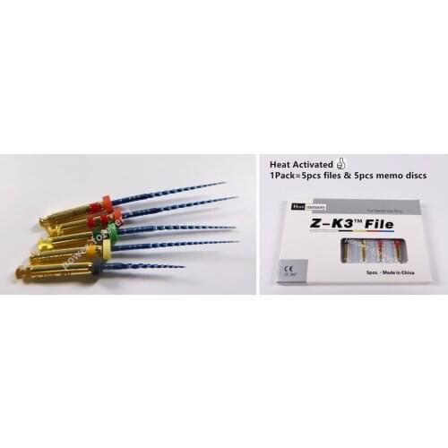 Hot Heat Files Dental Endo Root Canal File Good Memory 31mm Activation Endodontic Z-K3 1Pack(5Pcs)
