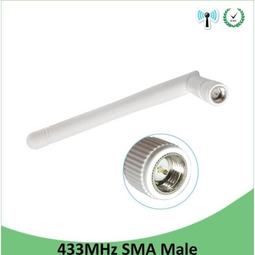 433Mhz Antenna 3dbi SMA Male Connector Waterproof 433 MHz Directional Antena Rubber Aerial Wireless Repeater Lorawan antenne