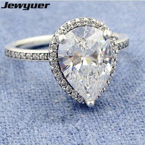 2017 Autumn Radiant Teardrop Ring 925 sterling silver wedding Rings for women men anillos fine jewelry Memnon Memnon RIP0134