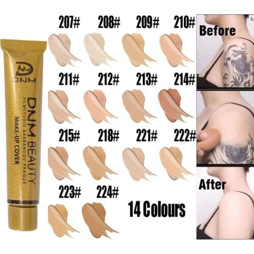 14Color Concealer Liquid Foundation Cream Cover Tattoo Acne ScarsConcealer Moisturizing Full Camouflaged Natural Brighten Makeup