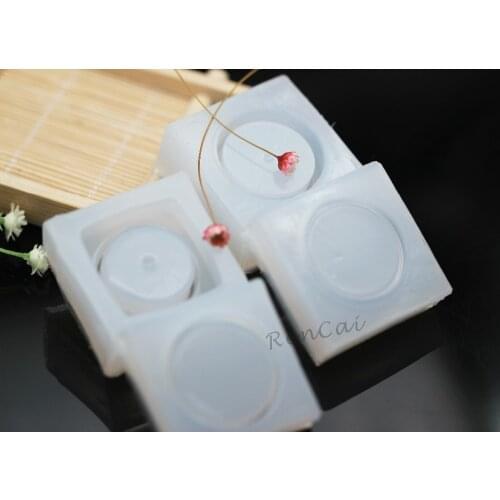 1pcs Round Small Box Silicone Liquid Resin Mold Resin Moulds For DIY Homemade Jewelry Making