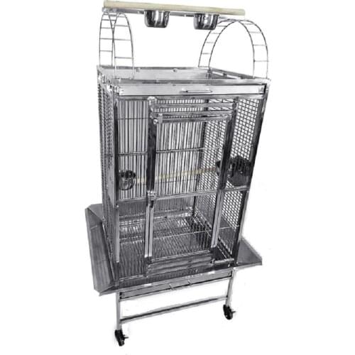 LHXMAS 60x55x152cm Large Bird Cage Parrot Cage SUS201 Stainless Steel Bird Cage Play Top Style