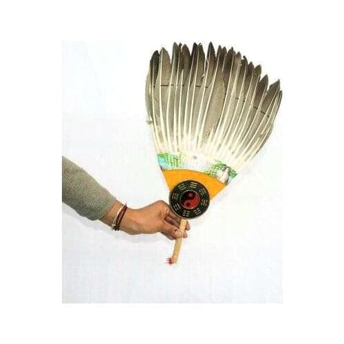 Zhuge toy 2020 Hot Sell Real Unisex Plastic New arrival Toy Zhuge Gossip Feathers Goose Feather Fan White Hole Ming