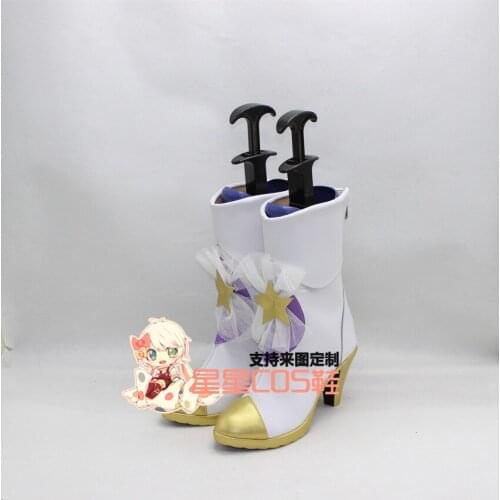 LOL Janna Girls White High Heel Halloween Cosplay Shoes Boots X002