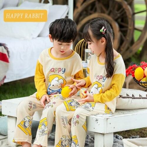 Fashion Childrens Homewear Toddler Girls Pajamas Sets Baby Boys Cute Casual Sleepwear 2pcs Autumn New Kids Cartoon Clothes Sets