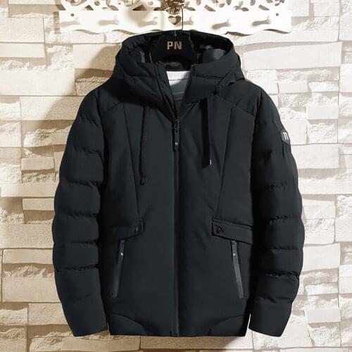 Mens Winter Parkas High Quality Hooded Thicken Parkas Casual Korean Style Trend Winter Jacket Men