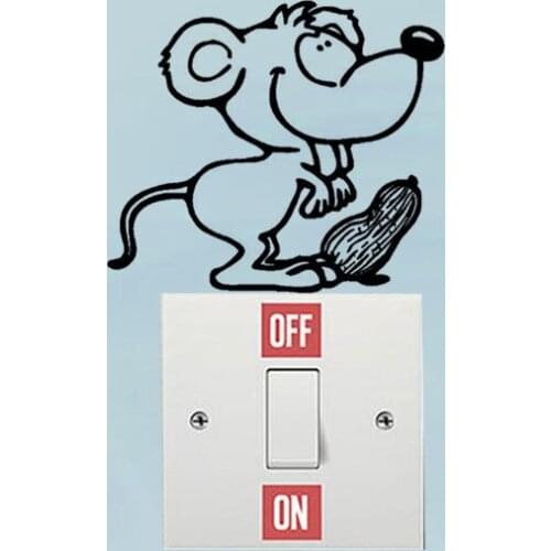 The Naughty Mouse And Peanut Switch Stickers Living Room Decor Wall Decal 3SS0049