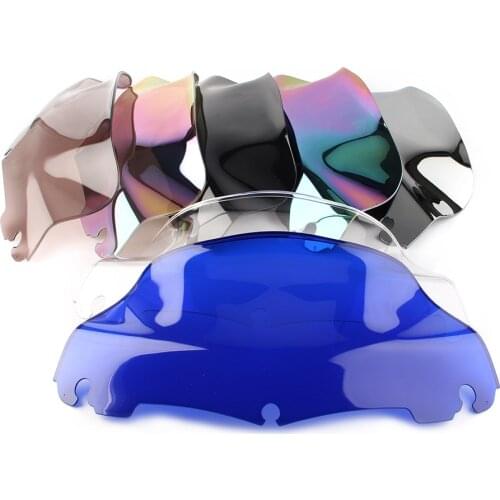 Smoke Batwing Fairing Windscreen 9'' Slotted Wave Windshield For Harley Touring Street Electra Glide CVO Tri Glide Ultra Classic