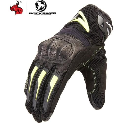 ROCK BIKER Motorcycle Gloves Summer Breathable Motorbike Gloves Touch Screen Guantes Moto Men Mesh Motocross Riding Gloves