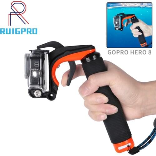 Shutter Trigger Diving Buoyancy Stick Floating Hand Grip For GoPro Hero 8 hand grip Black shutter control shooting bracket