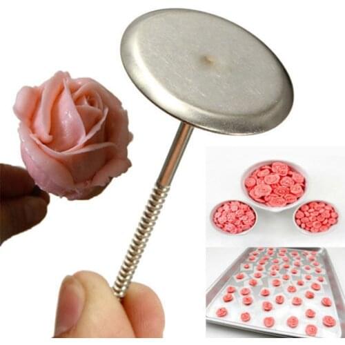 Cake Tools DIY Stainless Steel Cake Mounting Nail Tray Flower Needle Ice Cream Decorating to Make Icing Roses Daisy Carnations