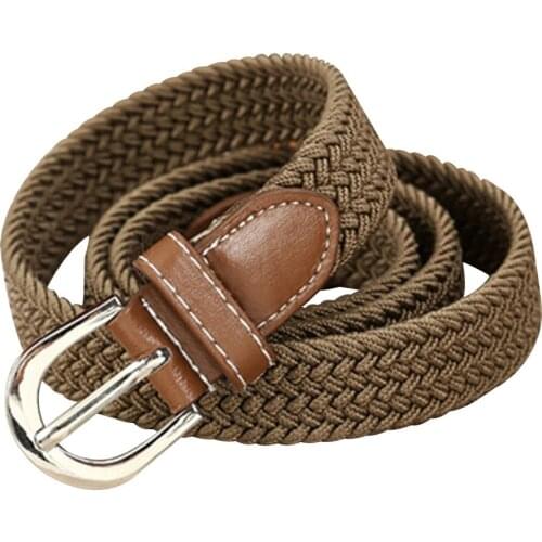 Casual Unisex Square Buckle Waist Belt PU Leather Cummerbunds For Jeans Pants Elastic Canvas Designer Wasistband For Gift