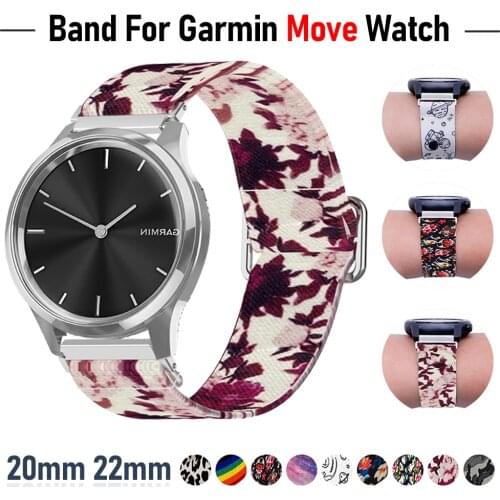 Nylon Band for Garmin Move Watch Watchband for Garmin Watch Sports Wrist Strap Adjust Elastic Bracelet Accessories 20/22mm Belt