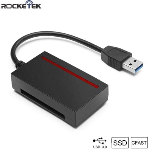 Rocketek CFast 2.0 Reader USB 3.0 to SATA Adapter CFast 2.0 Card and 2.5"HDD Hard Drive/Read Write SSD&CF Card Simultaneously