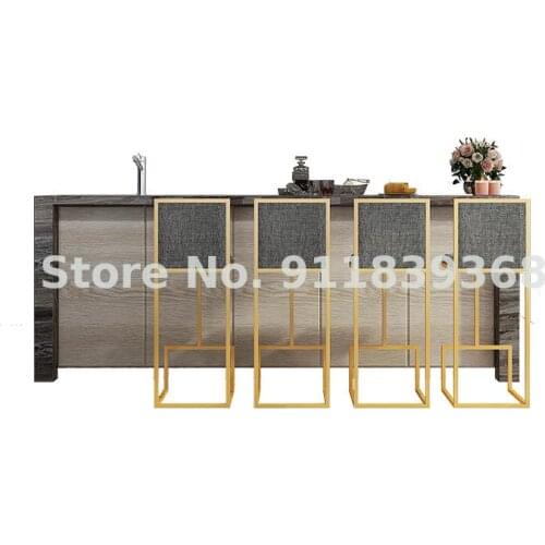 Northern Europe Light Luxury Bar Chair Modern Simple Home Back Chair Net Red Restaurant Milk Tea Shop Iron High Footed Stool