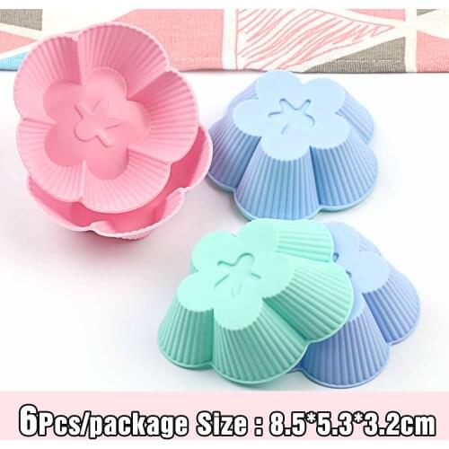 Silicone cake Mold Fondant Pan 3D Muffin Cupcake Star Shaped Kitchen Baking Pastry Tools Cake Decorating Tools 6/12PCS/Pack