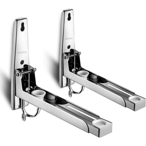 304 Stainless Steel Folding Wall Mounted Bracket Max 150kg