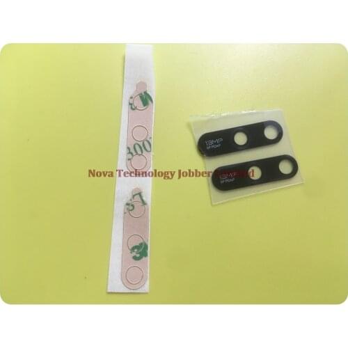 Wyieno 2Pcs/Lot Y6 2018 Real Camera Glass Lens For Huawei Y6 Prime 2018 Back Rear Camera Lens with Glue Replacement Tracking