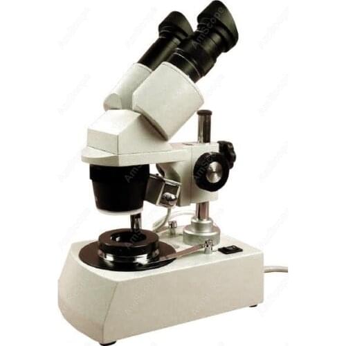 Gem Stereo Microscope--AmScope Supplies Gem Stereo Microscope 20X-40X