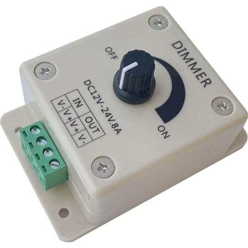 ECLH LED Dimmer Switch 12-24V Voltage Regulator 8A Adjustable Controller Light Power Supply for LED Lamp LED Strip Light