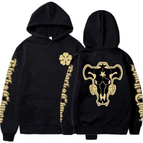 Anime Black Clover Black Bulls Squad Emblem Hoodies Yami Asta Magic Knights Sweatshirts Tops Pullovers Sudadera felpa moletom
