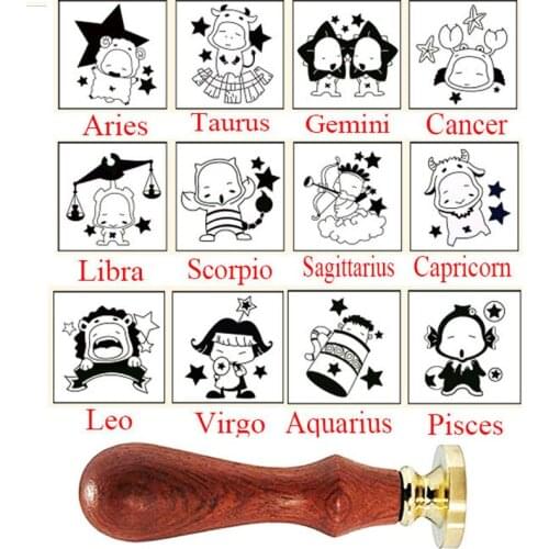 Chinese zodiac Valentines Day Vintage Wedding Invitation Wax Seal Sealing Stamp Sticks Spoon Gift Box Set Kit