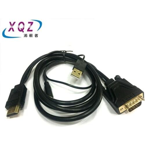 1.5M HDMI to VGA cable with audio and USB charging chipset HDMI in VGA out male to male cable computer cable