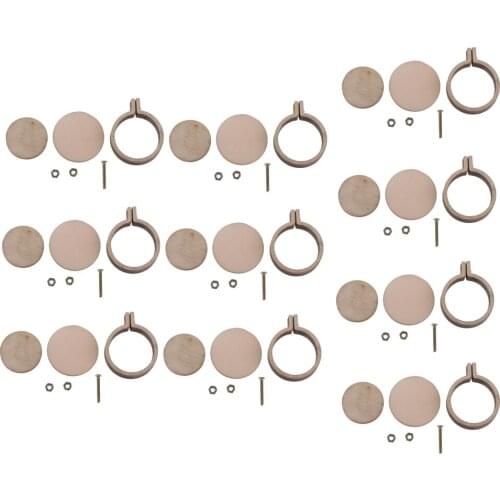 10 Pack Mini Round Wooden Embroidery Hoop Frame Inner Diamater 2cm - Cross Stitch, Art, DIY Craft Tools