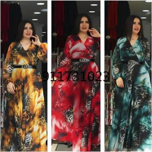 2021 Summer Maxi Dresses For Women New Fashion African Dashiki Print Dress Long Sleeve Kaftan Party Prom Gown Hippie Clothes
