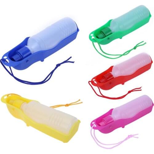 250ml Dog Water Bottle Feeder Plastic Portable Outdoor Travel Drinking Water Feeder Bowl Foldable Pet Drinking Cup Dropshipping