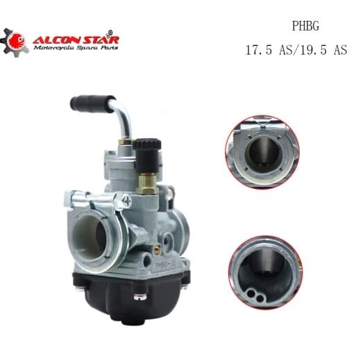 Alconstar- Motorcycle PHBG Scooter Moped Carburetor Carburetor Manual Pull Choke/ Automatic Choke 17.5mm AS /19.5mm AS Racing