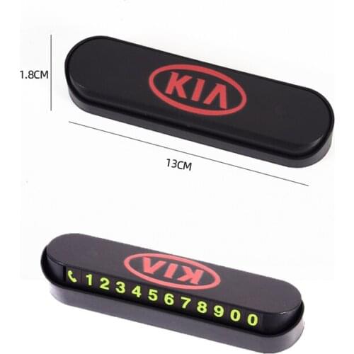 Car Temporary Parking Card Phone Number Card for Kia Ceed Rio Sportage R K3 K4 K5 Sorento Cerato 2017 2018 2019 Car Decorative